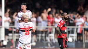 São Paulo campeão da Copa do Brasil 2023 - Calleri e Nestor festejando gol
